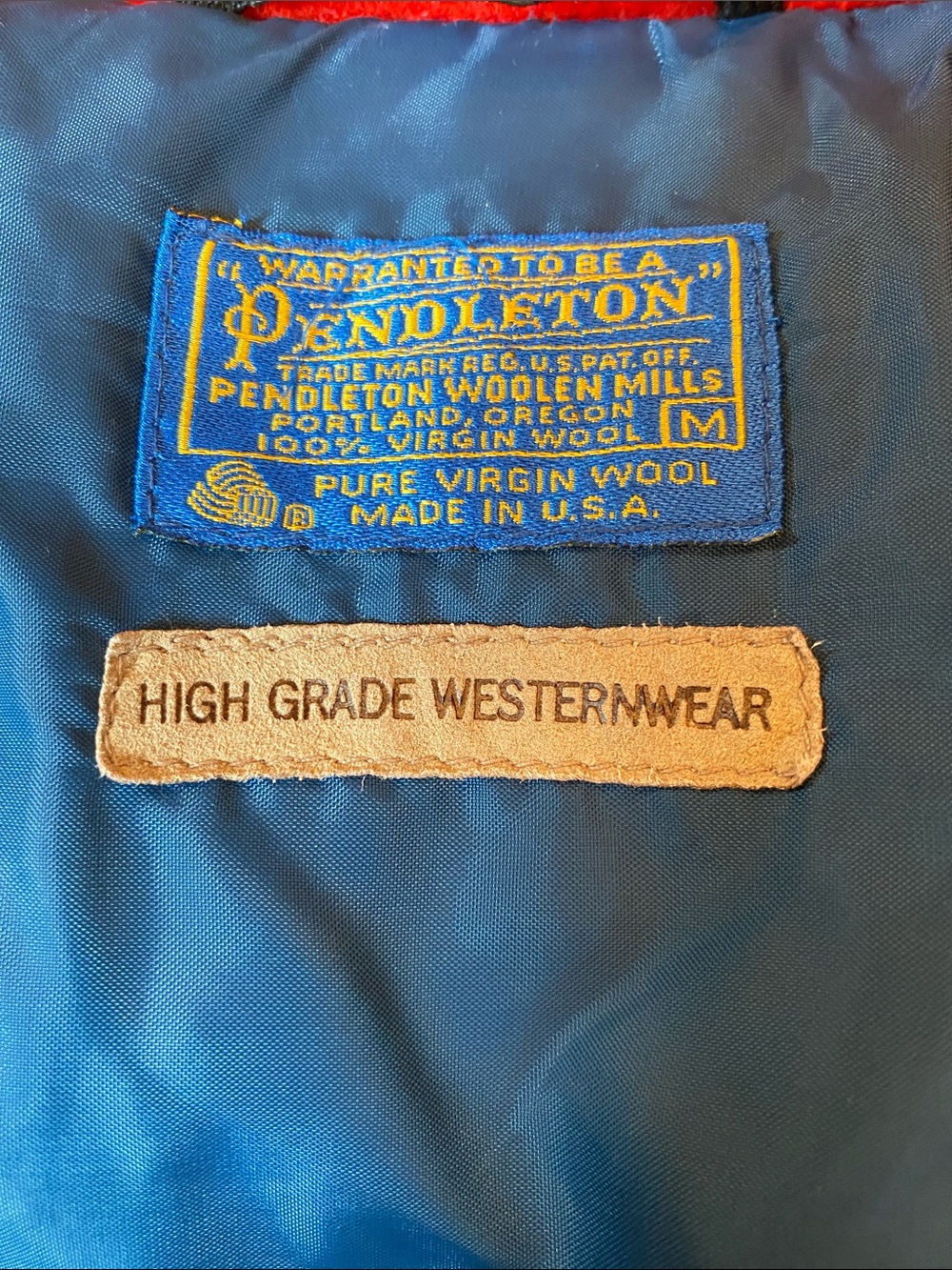 Vintage Pendleton Red Wool Western Bomber Jacket. Beautiful! - Picture 2 of 9